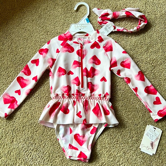 NWT Jessica Simpson Baby UPF 50+ swimsuit set | 24 months - Picture 2 of 7